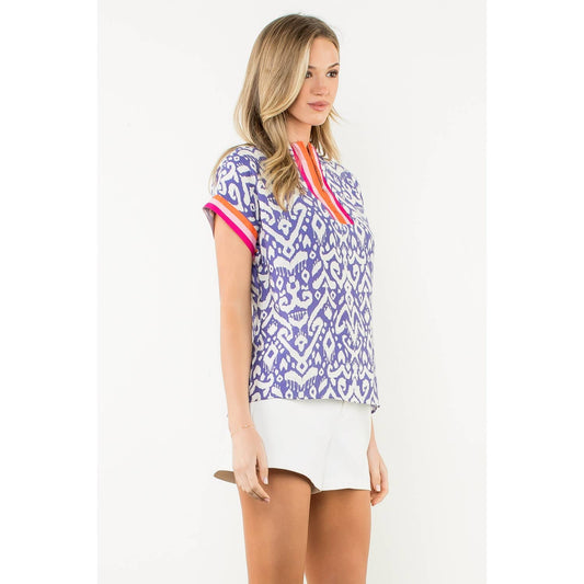 Contrast Trim Top
