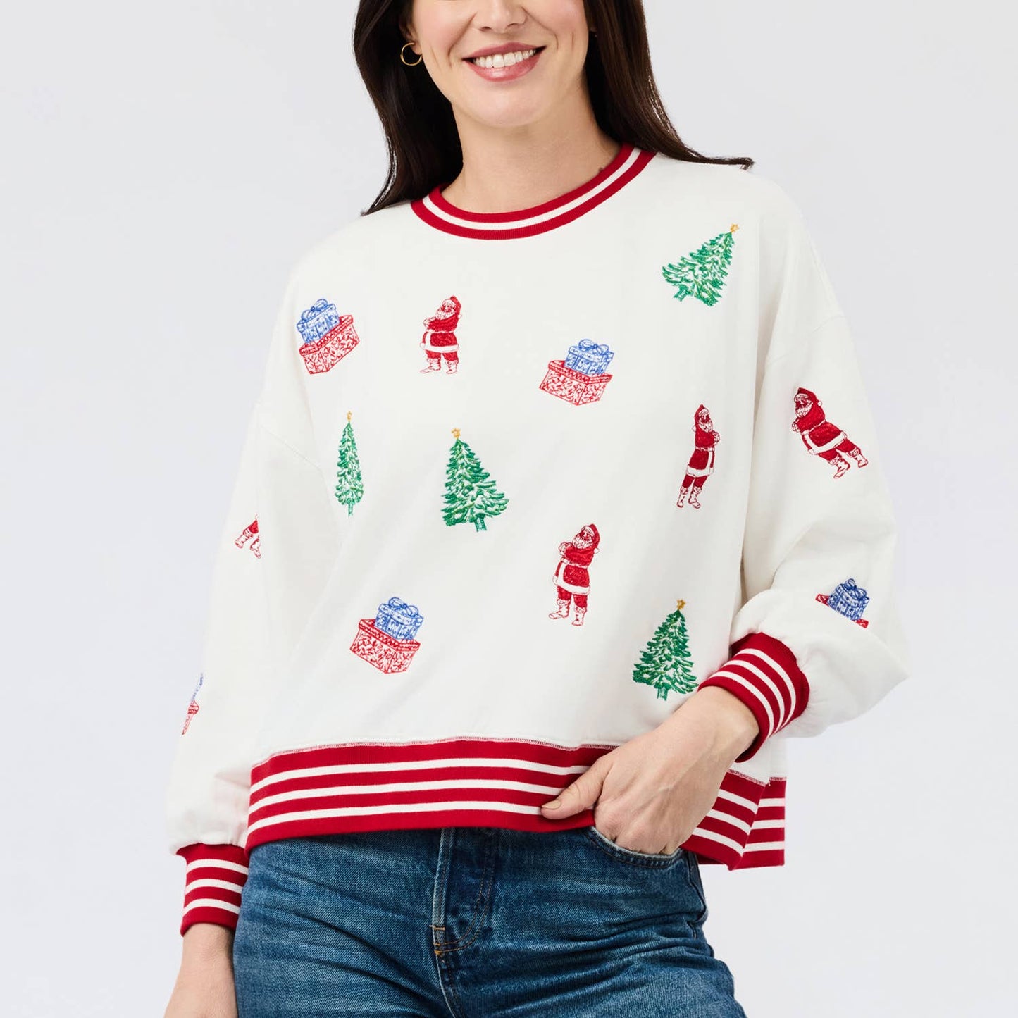Millie Tidings and Toile Sweatshirt
