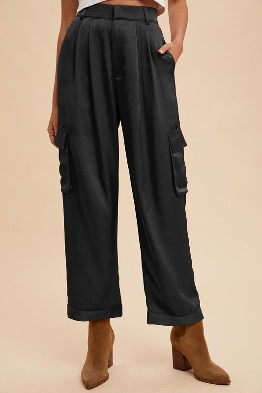 Satin Cargo Pant