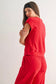 French Terry Cap Sleeve Top