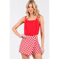 Game Day Checkered Wrap Skort