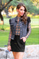 Plaid Mesh Top