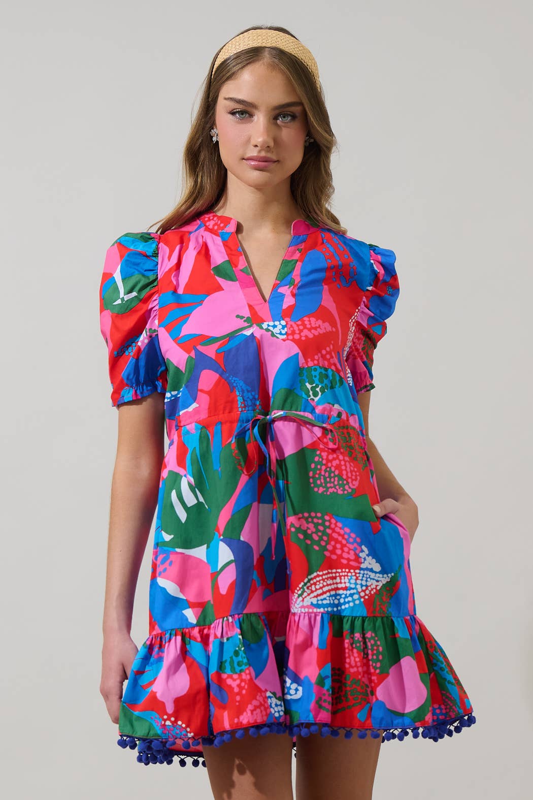Exene Floral Shift Mini Dress