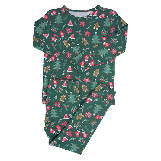 Tis The Season Evergreen Big Kid Pajama