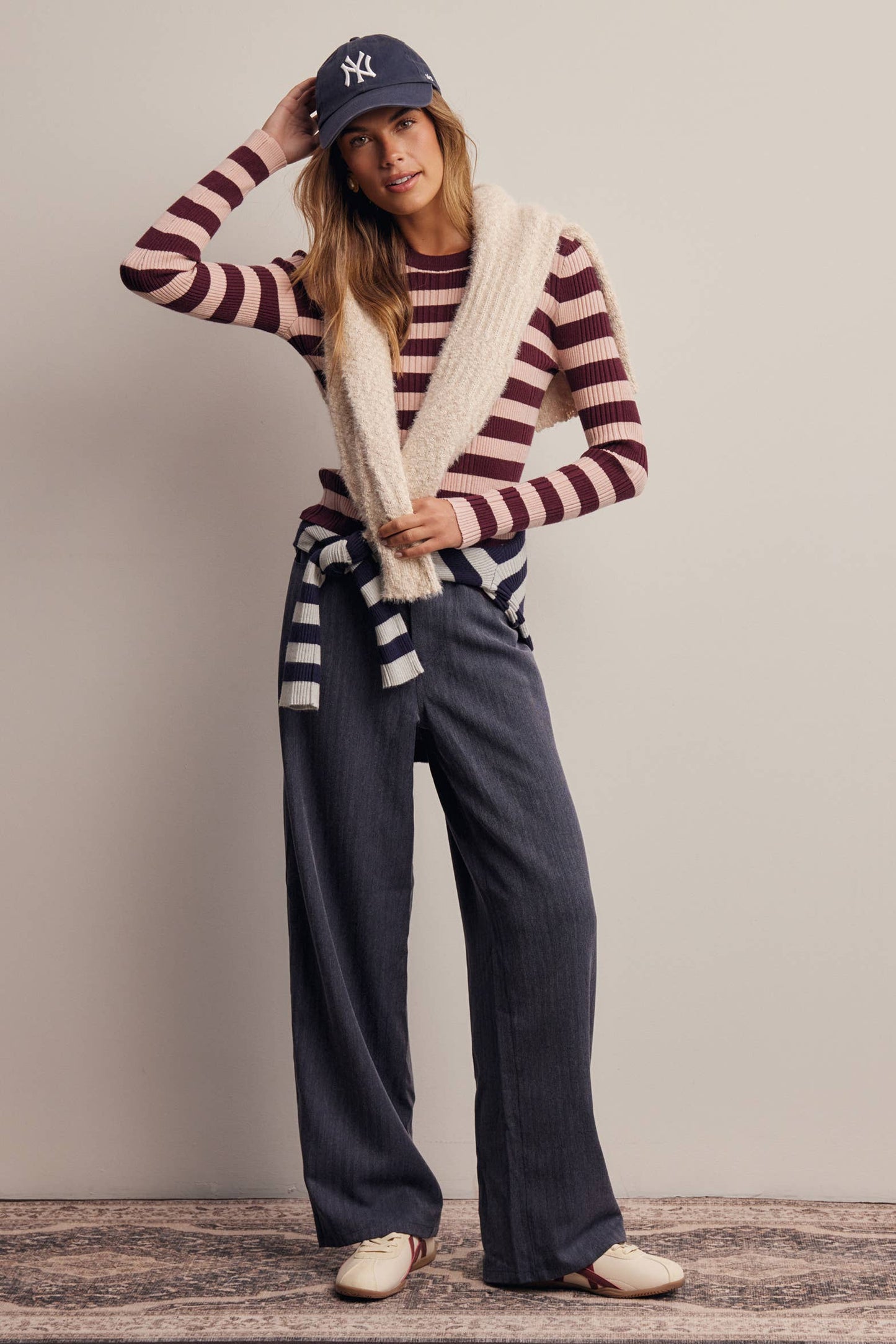 Striped Rib Knit Top