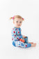 Berry Patriotic Convertible Footies with Ruffle