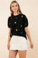 Embroidered Heart Short Sleeve Top