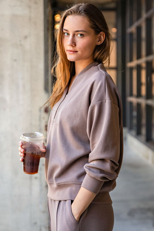 Scuba Luxe V-Neck Top
