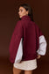 Half-Snap Contrast Sleeve Sweatshirt
