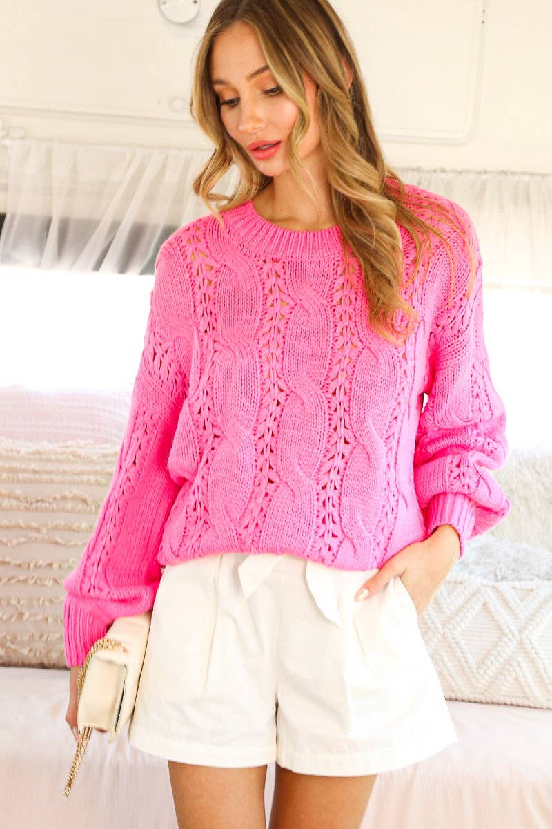 Chunky Cable Knit Sweater