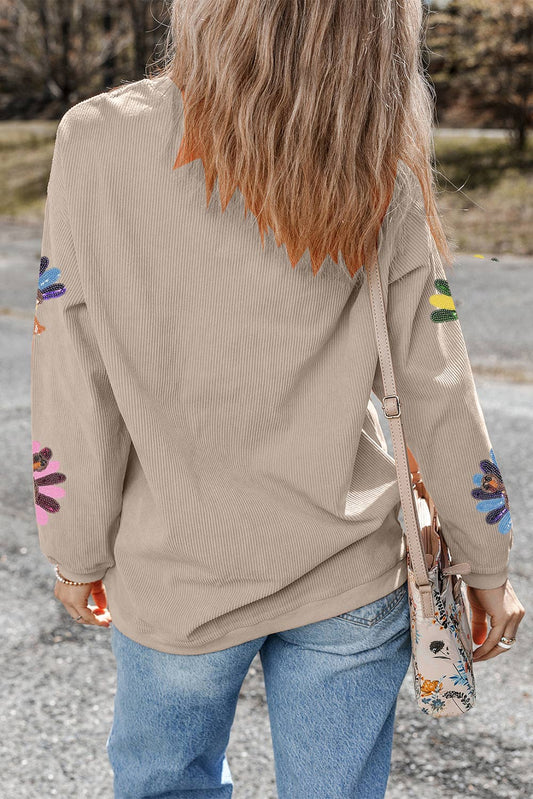 Sequin Turkey Pullover
