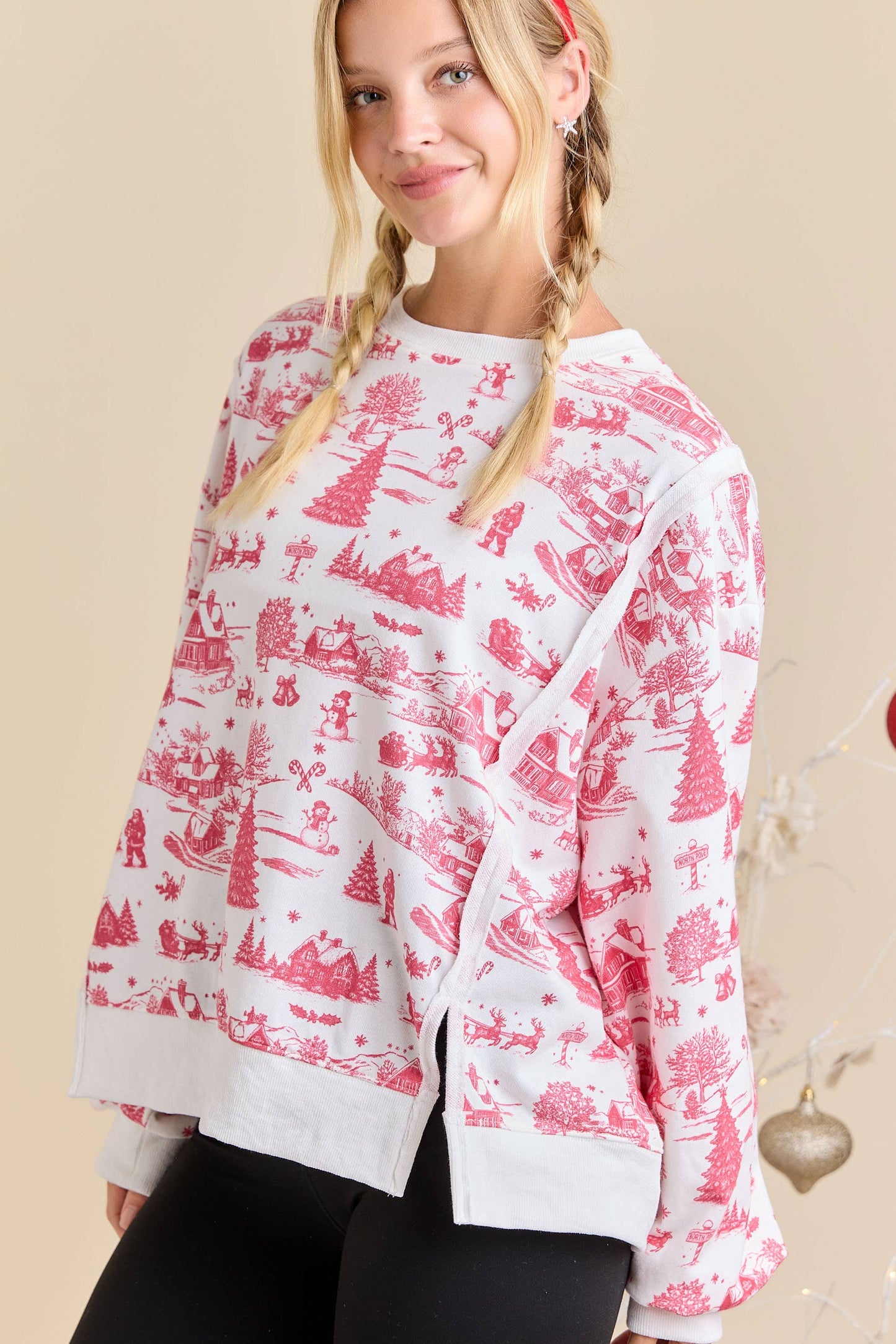 Holiday Toile Top