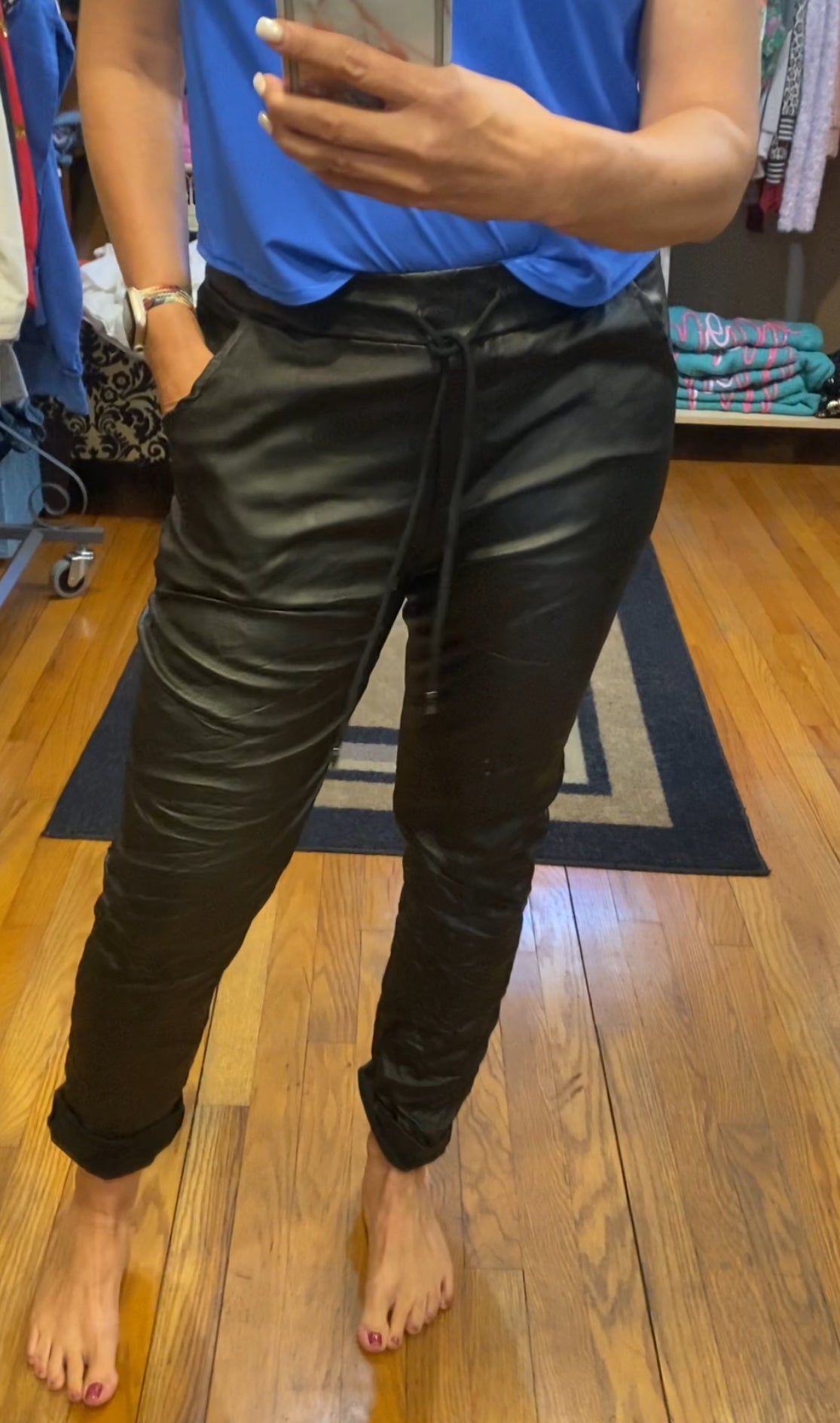 Faux Leather Stretch Pants