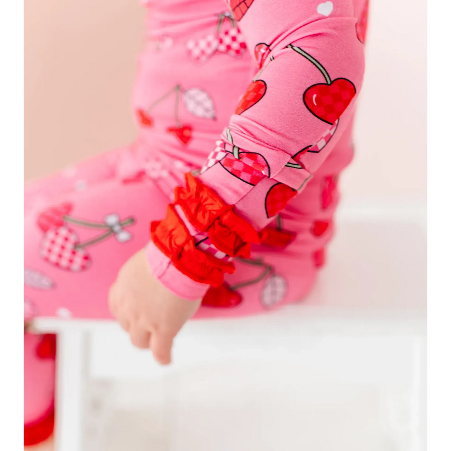 Cherry Ruffle Pajamas