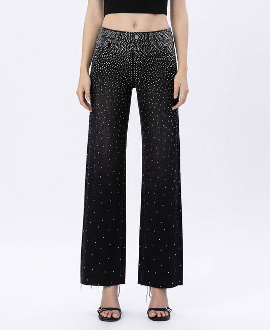 High Rise Sparkle Denim