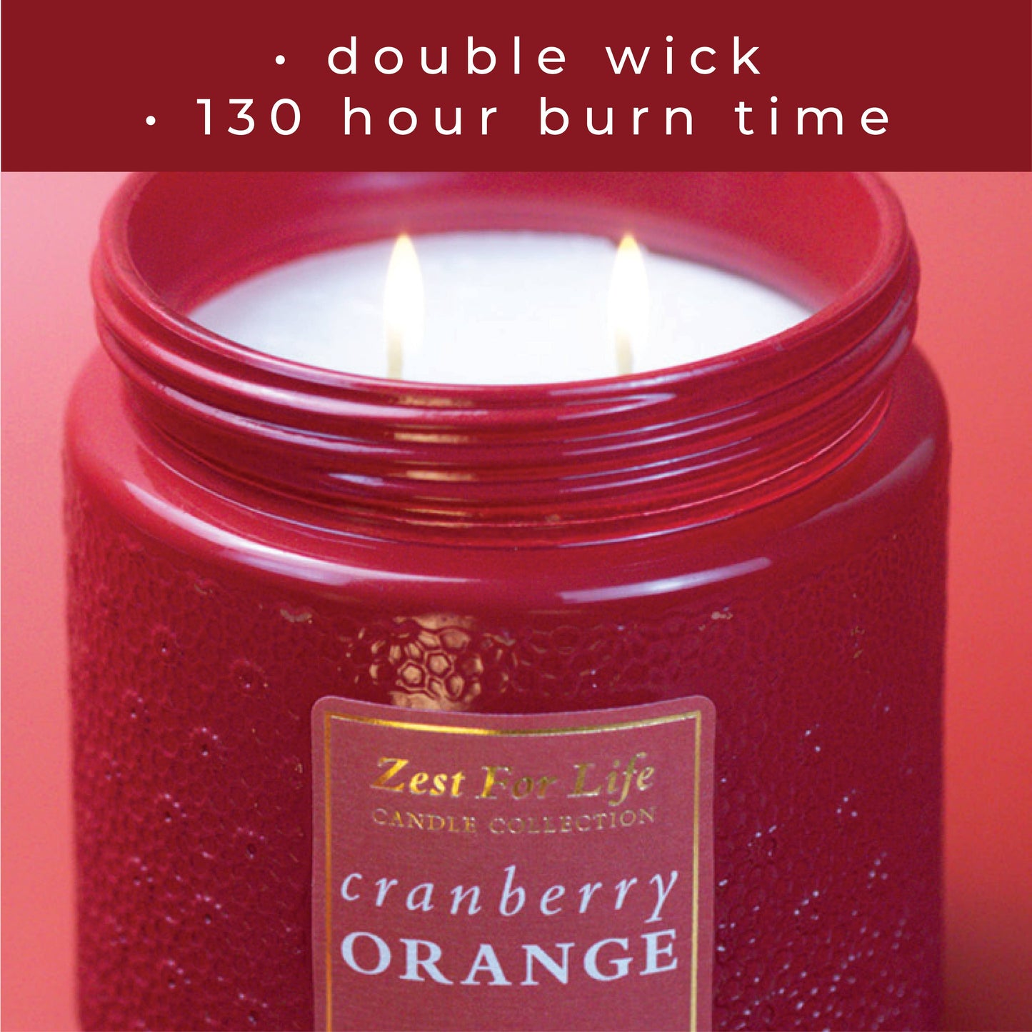 Zest For Life Candle (28oz.) - Cranberry Orange