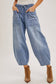 Mid Rise Barrel Jean