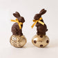 Chocolate Rabbits on Gold Eggs