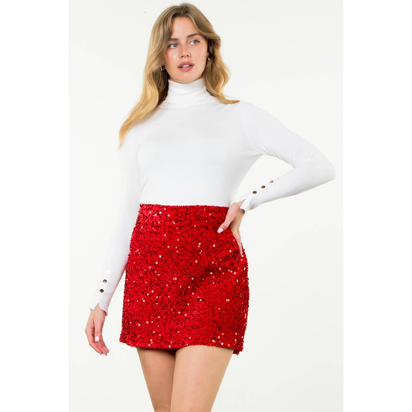 Red Sequin Skort