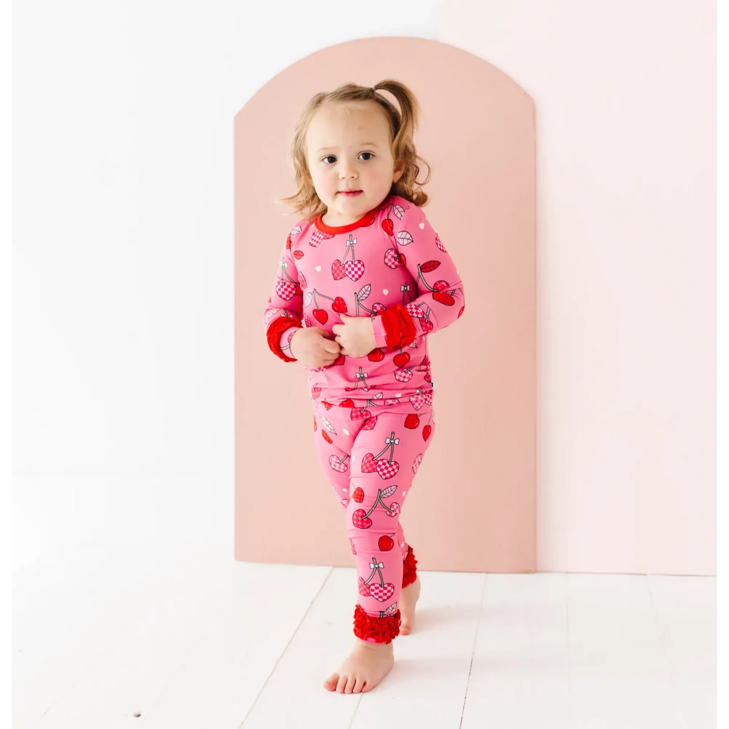 Cherry Ruffle Pajamas