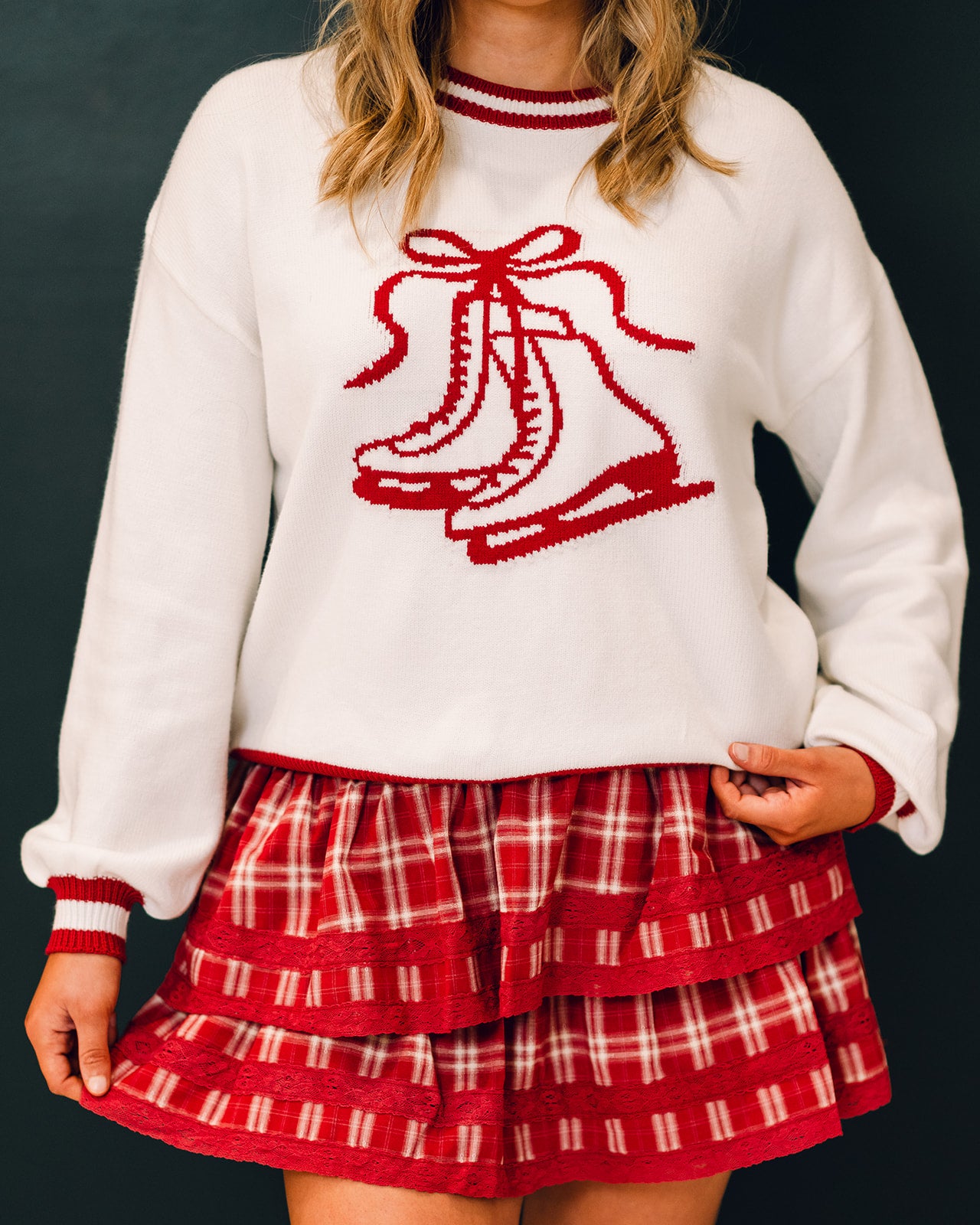 Ice Skate Print Sweater