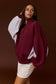 Half-Snap Contrast Sleeve Sweatshirt