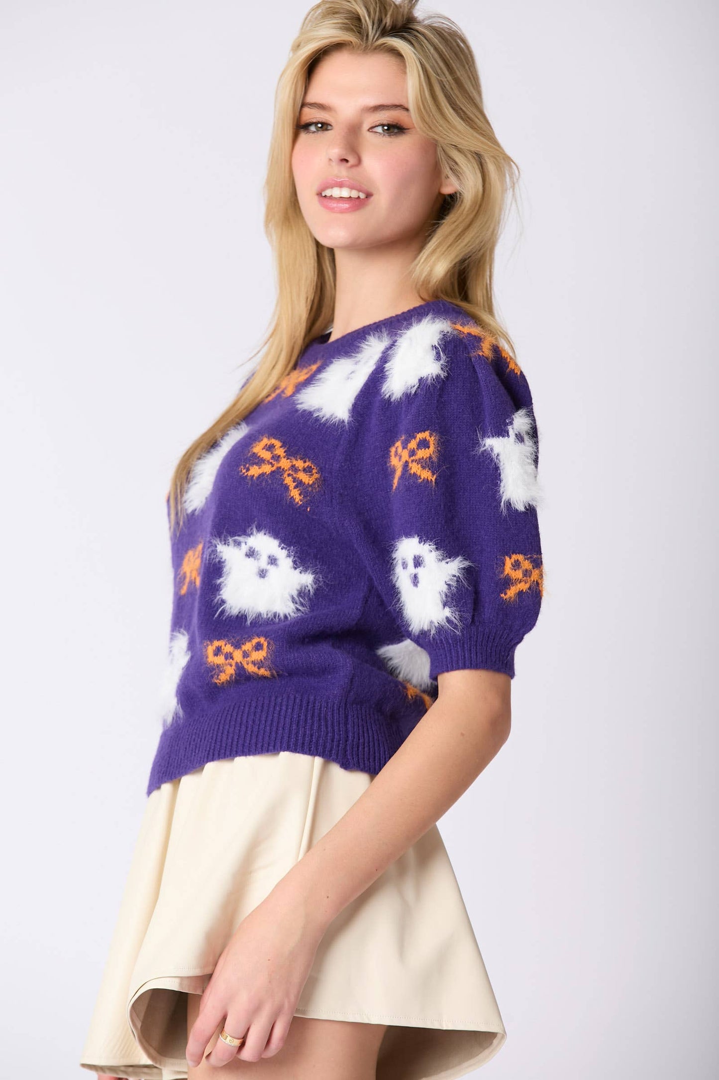 Ghost Puff Sleeve Sweater