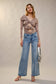 Bow Embellished Straight Leg Jeans