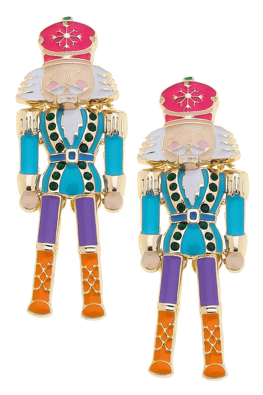 Nutcracker Enamel Soldier Earrings