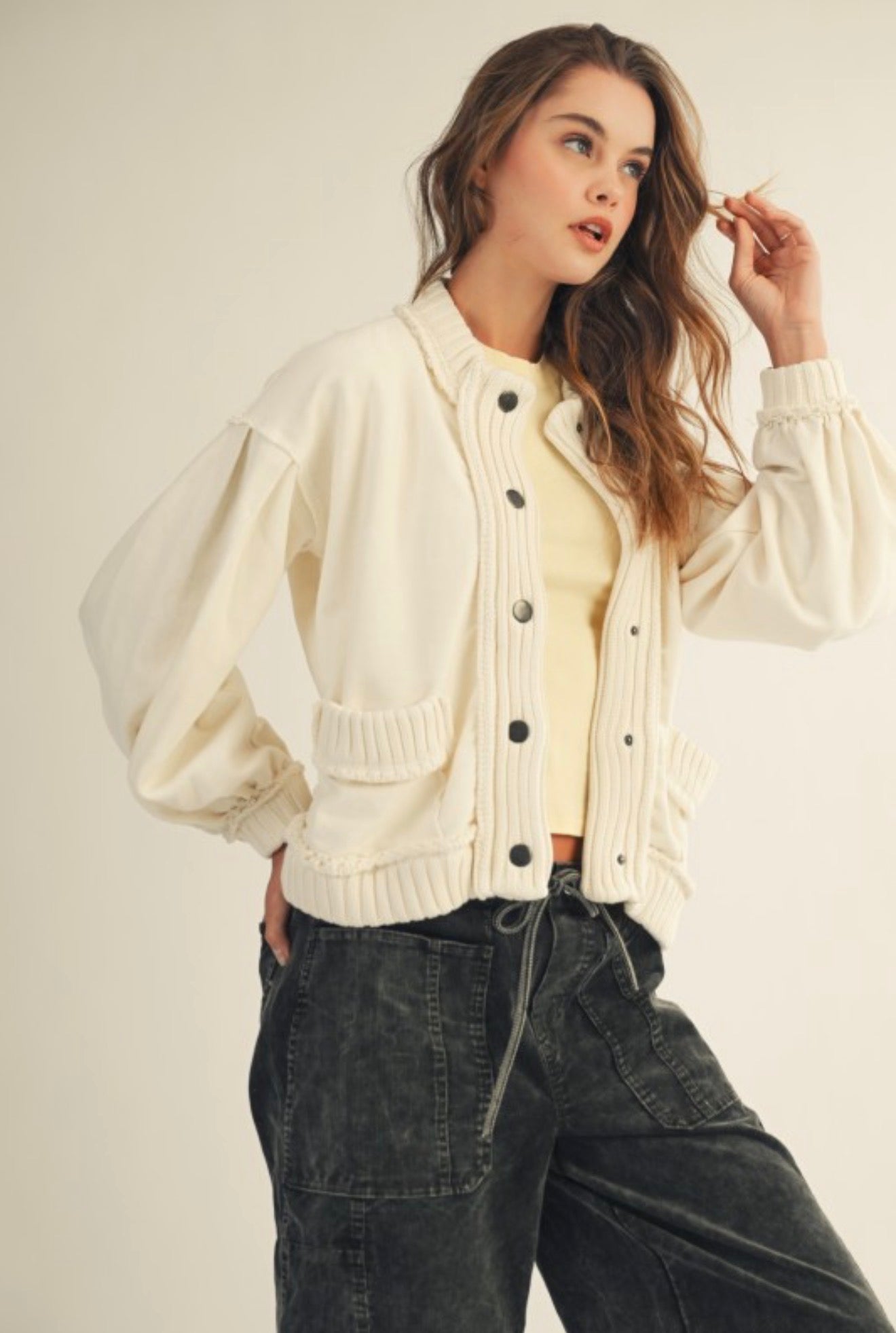 Vintage Ribbed Cardigan