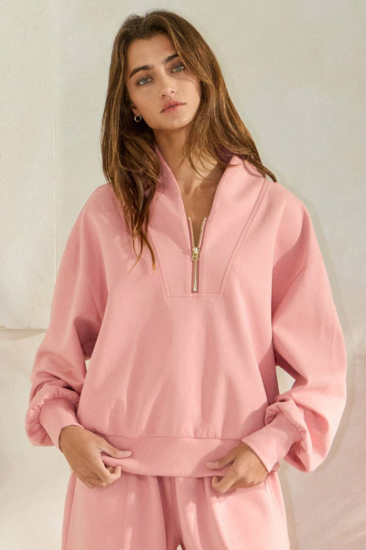 Half Zip Scuba Sweatshirt