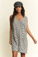 Checkered Print Shorts Romper