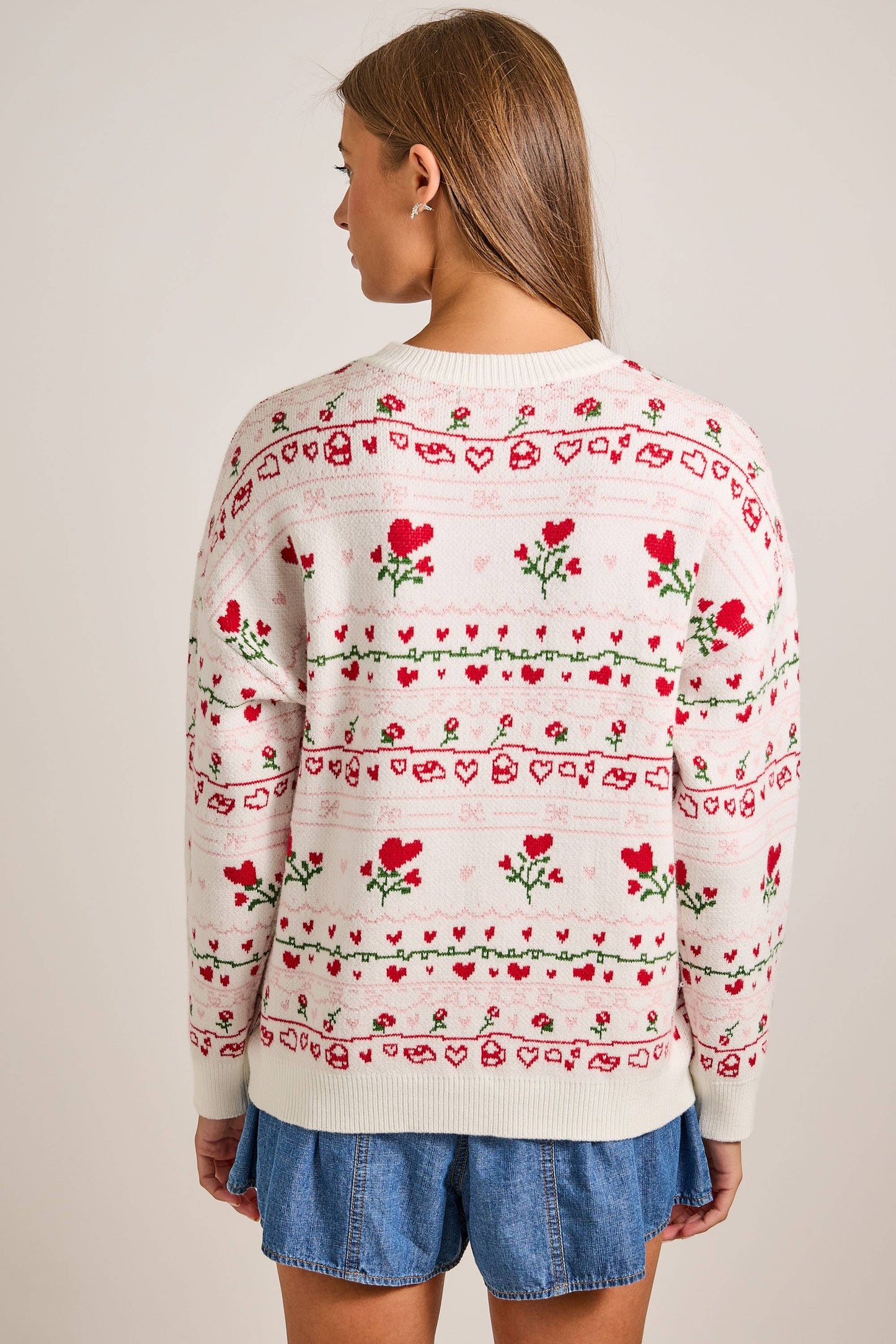 Heart and Rose Sweater