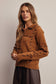 Whipstitch Patchwork Knit Sweater