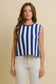 Stripe Tie Back Sweater Vest