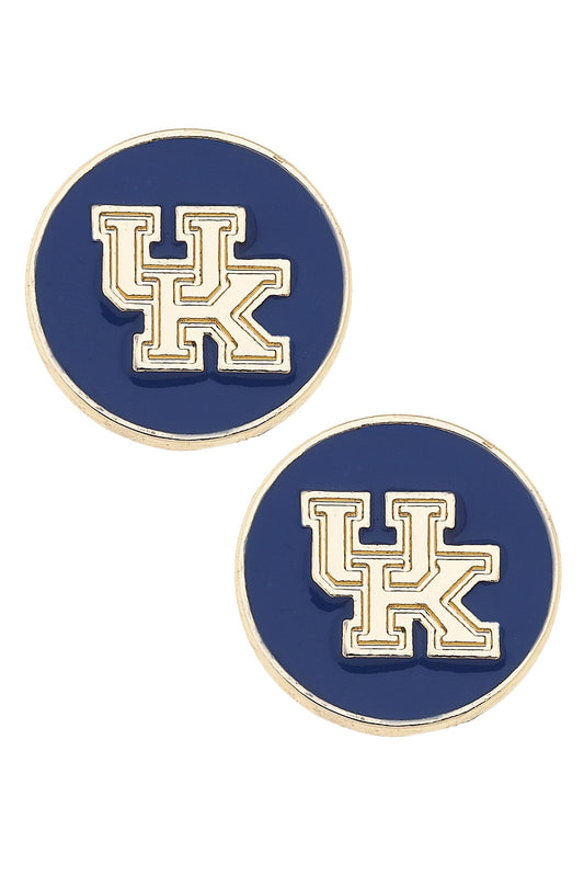 Kentucky Wildcats Logo Circle Stud Earrings