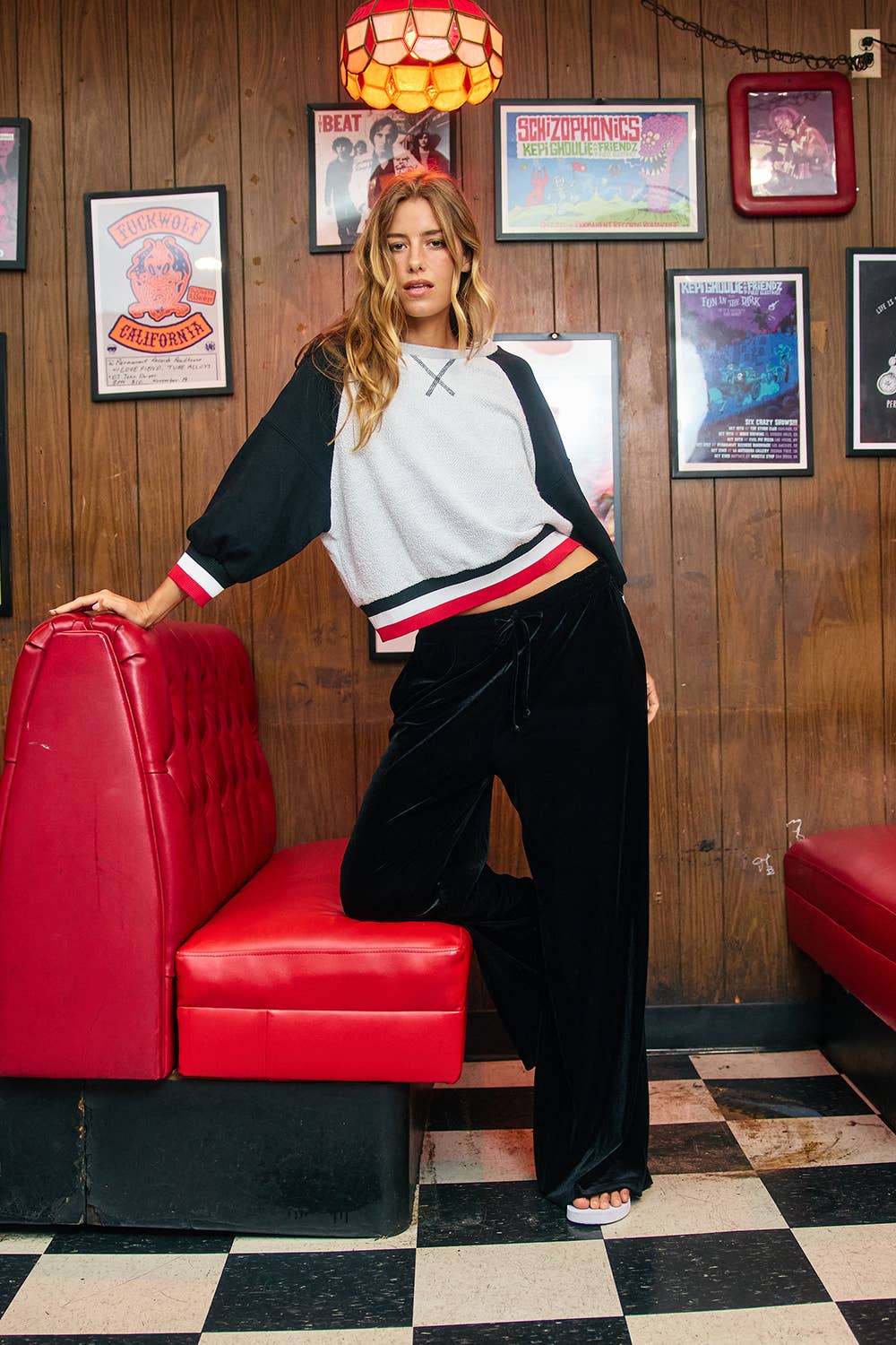 Contrasting Color Block Top
