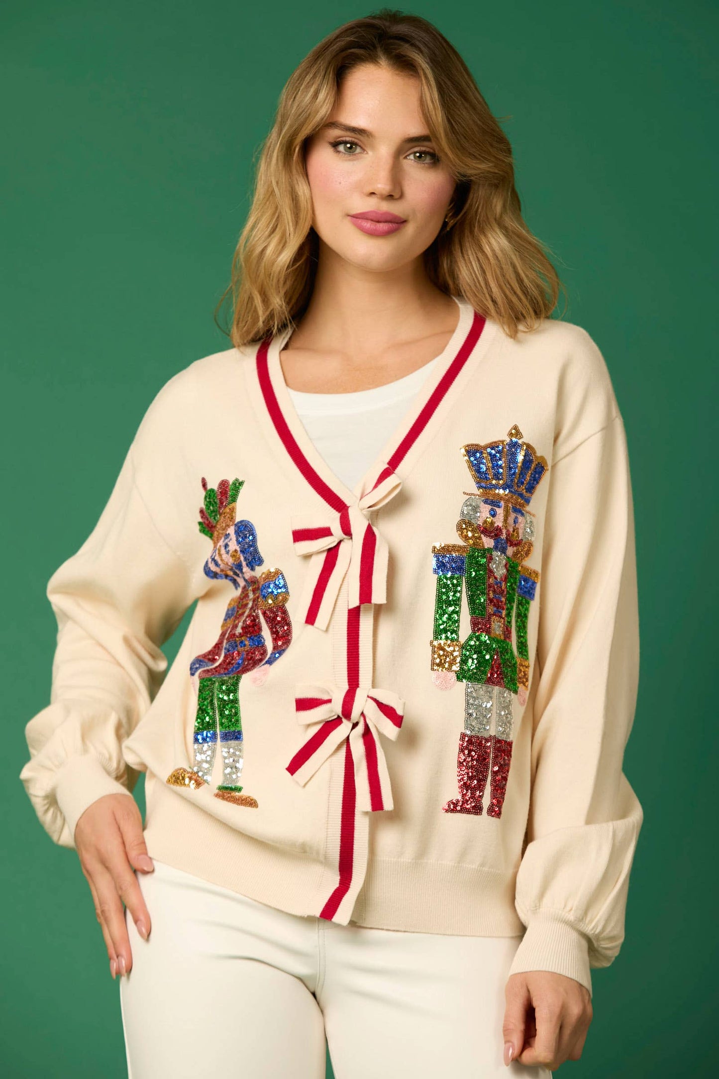 Nutcracker Cardigan with Bow Detail