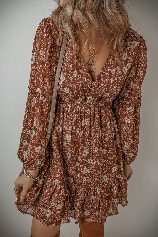 Boho Floral Mini Dress