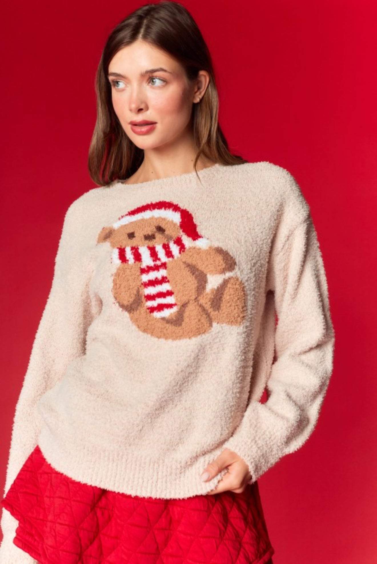 Santa Teddy Bear Sweater