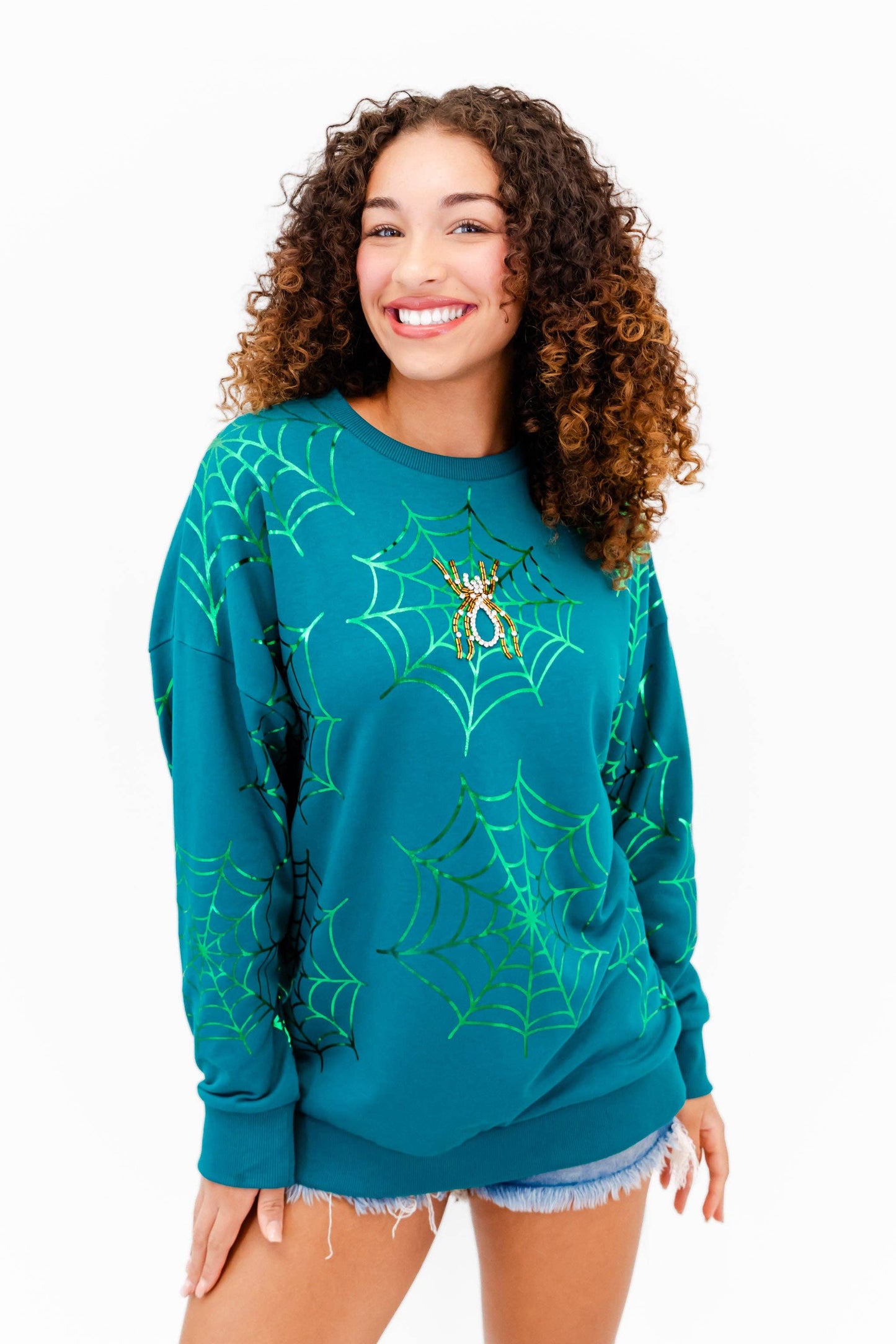 Glowing Web Glam Sweatshirt