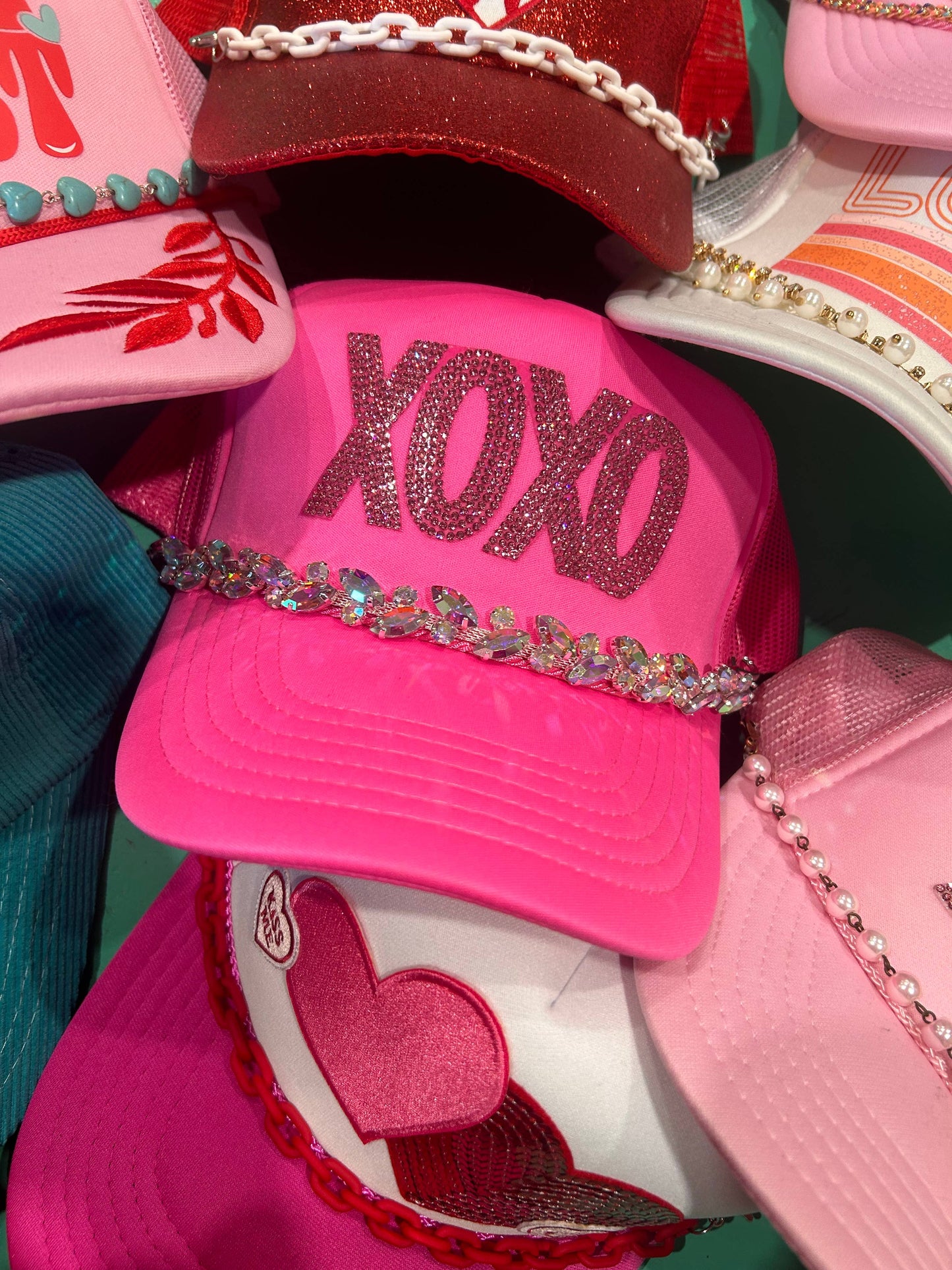 XOXO Rhinestone Trucker Hat
