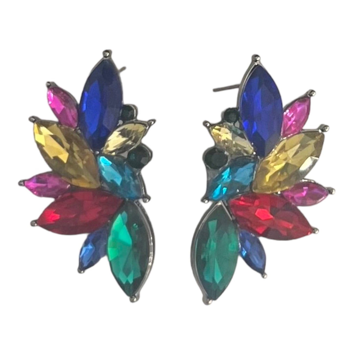 Colorful Crystal Wing Earrings