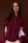 Half-Snap Contrast Sleeve Sweatshirt