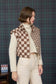 Checkered Cropped Puffer Vest