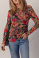 Floral Print  Mesh Top