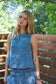 Seam Detail Sleeveless Denim Top