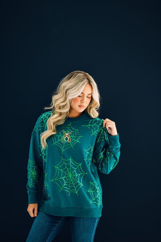 Glowing Web Glam Sweatshirt