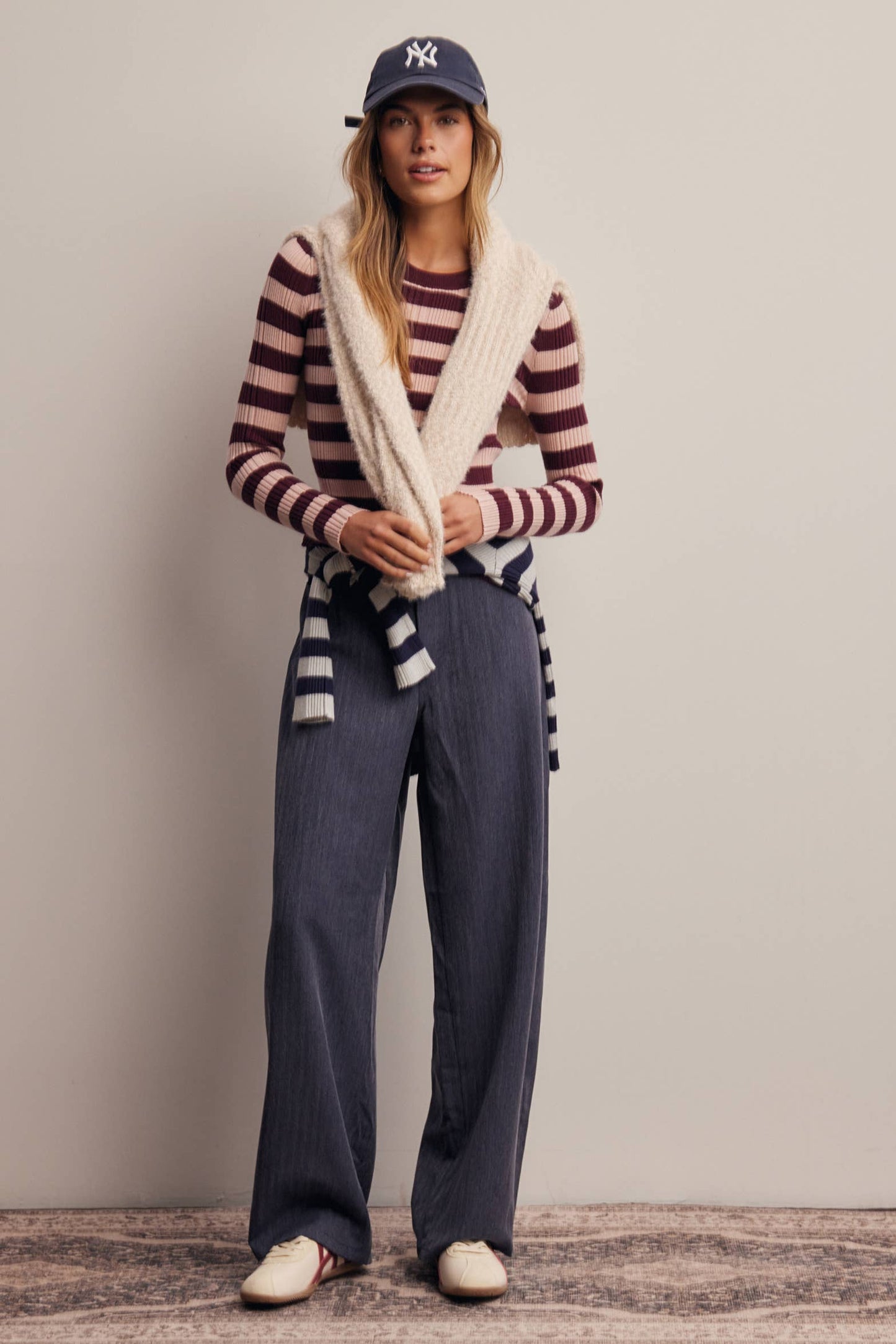 Striped Rib Knit Top