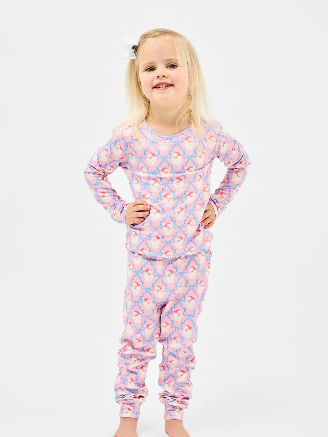 Toddler Santa Baby Bows PJ Set